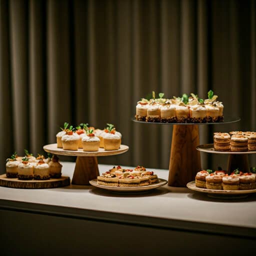 Elegant catering food display